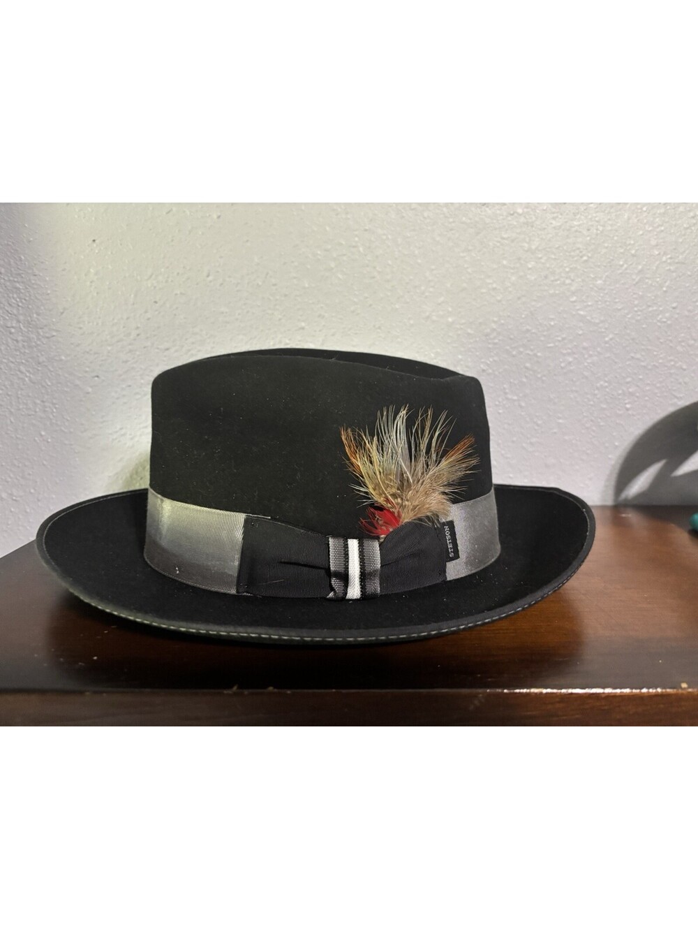 Stetson Vintage Fedora Western Hat 7 3/8 Black